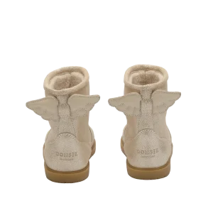 Angela Boots | Wings | Silver Metallic Leather