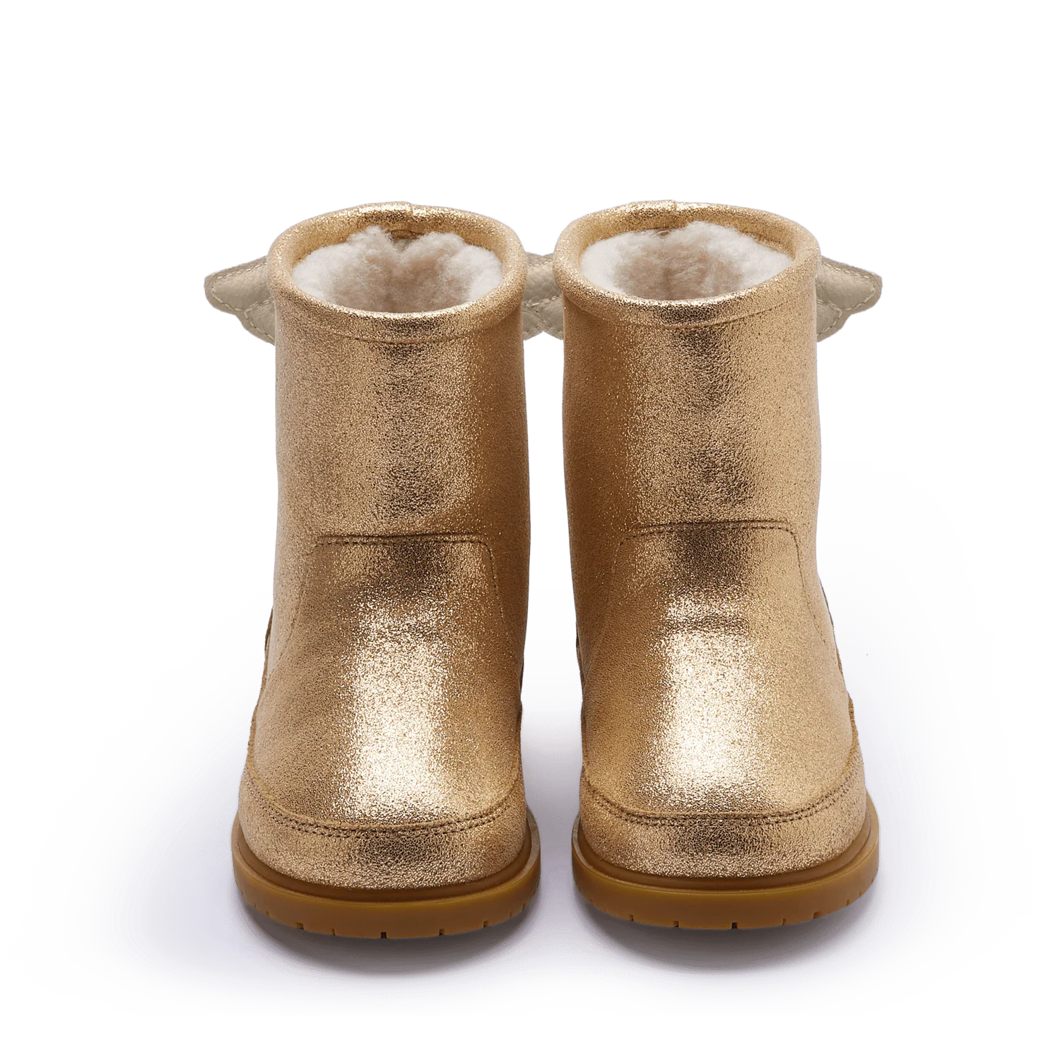 Angela Boots | Wings | Gold Metallic Leather – Image 4