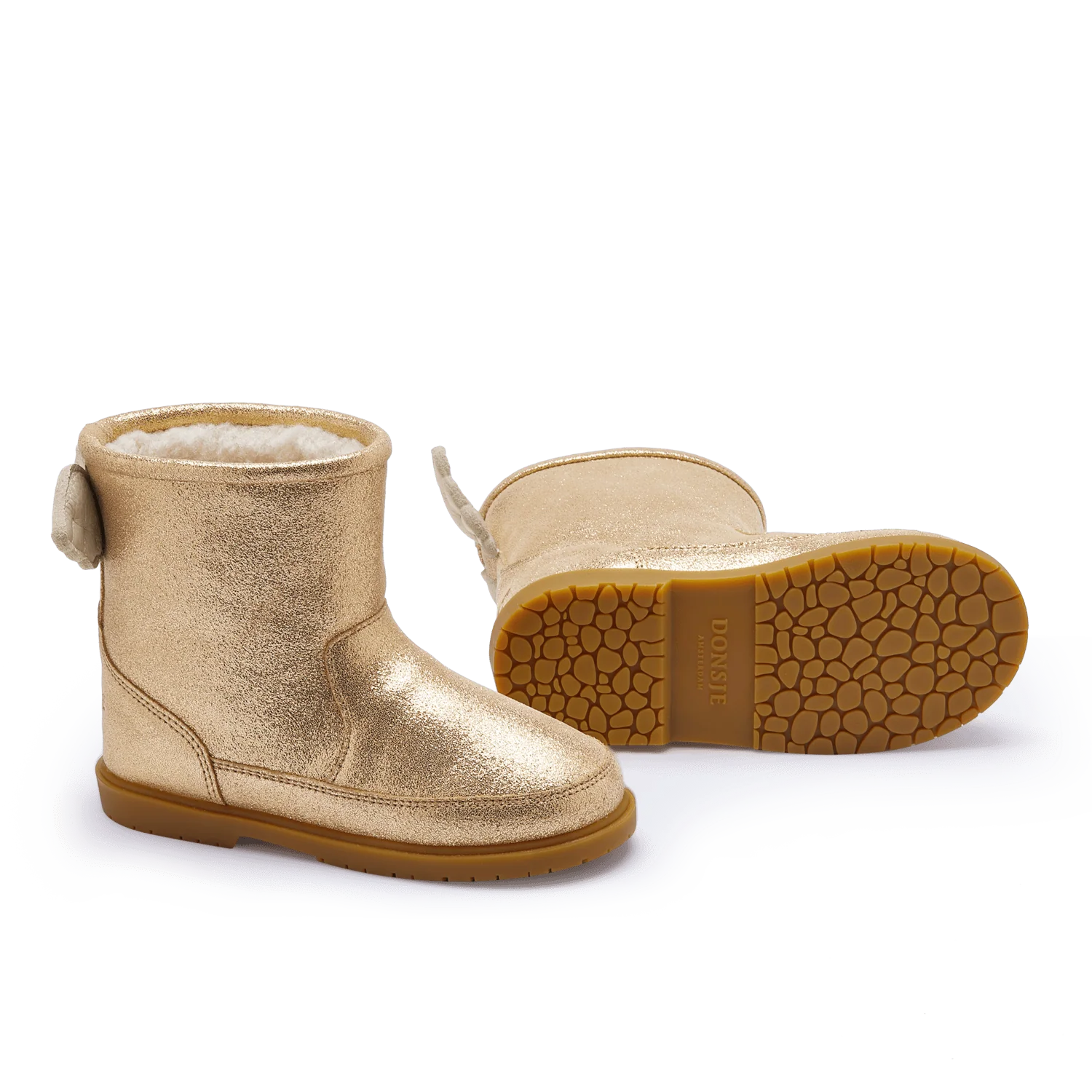 Angela Boots | Wings | Gold Metallic Leather – Image 5