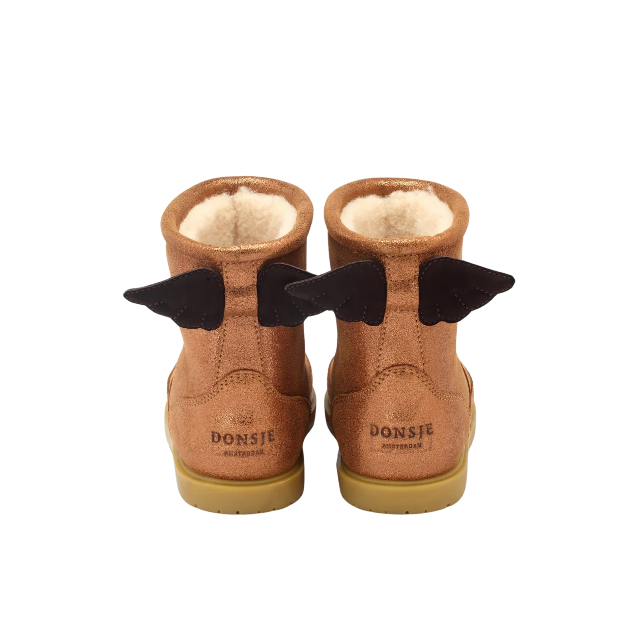 Angela Boots | Wings | Bronze Metallic Leather