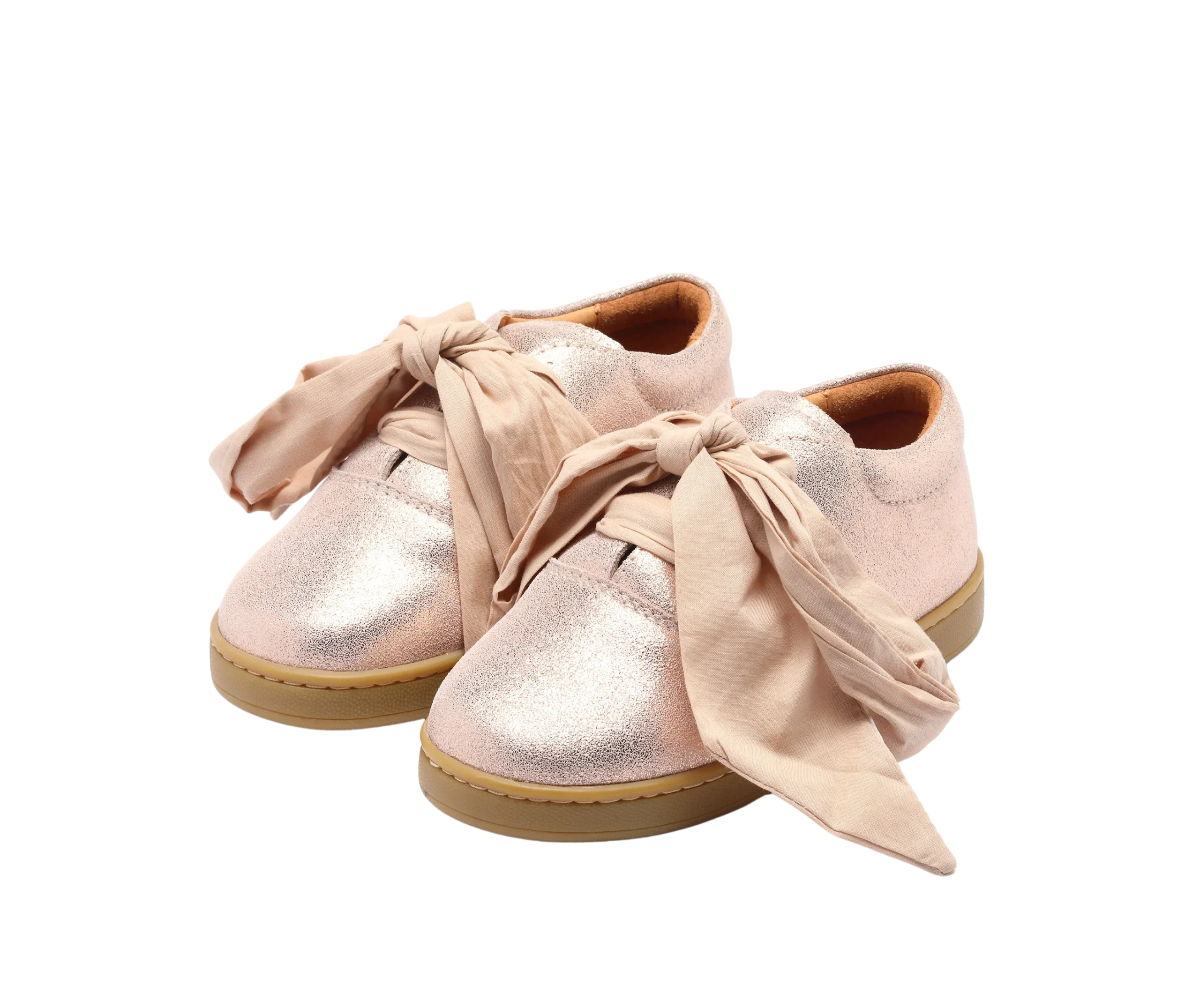 Qemilia Organza Sneakers | Powder Metallic Leather