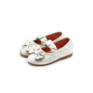 Mylah Ballerinas | Silver Metallic Leather