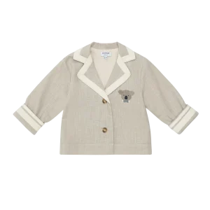 Quirijn Linen Blazer | Festive Koala | Soft Taupe