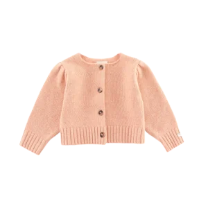 Amynda Merino Wool Cardigan | Cloudy Rose Melange
