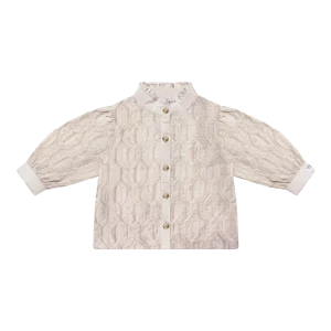 Fini Blouse | Soft Taupe - Rose Chain