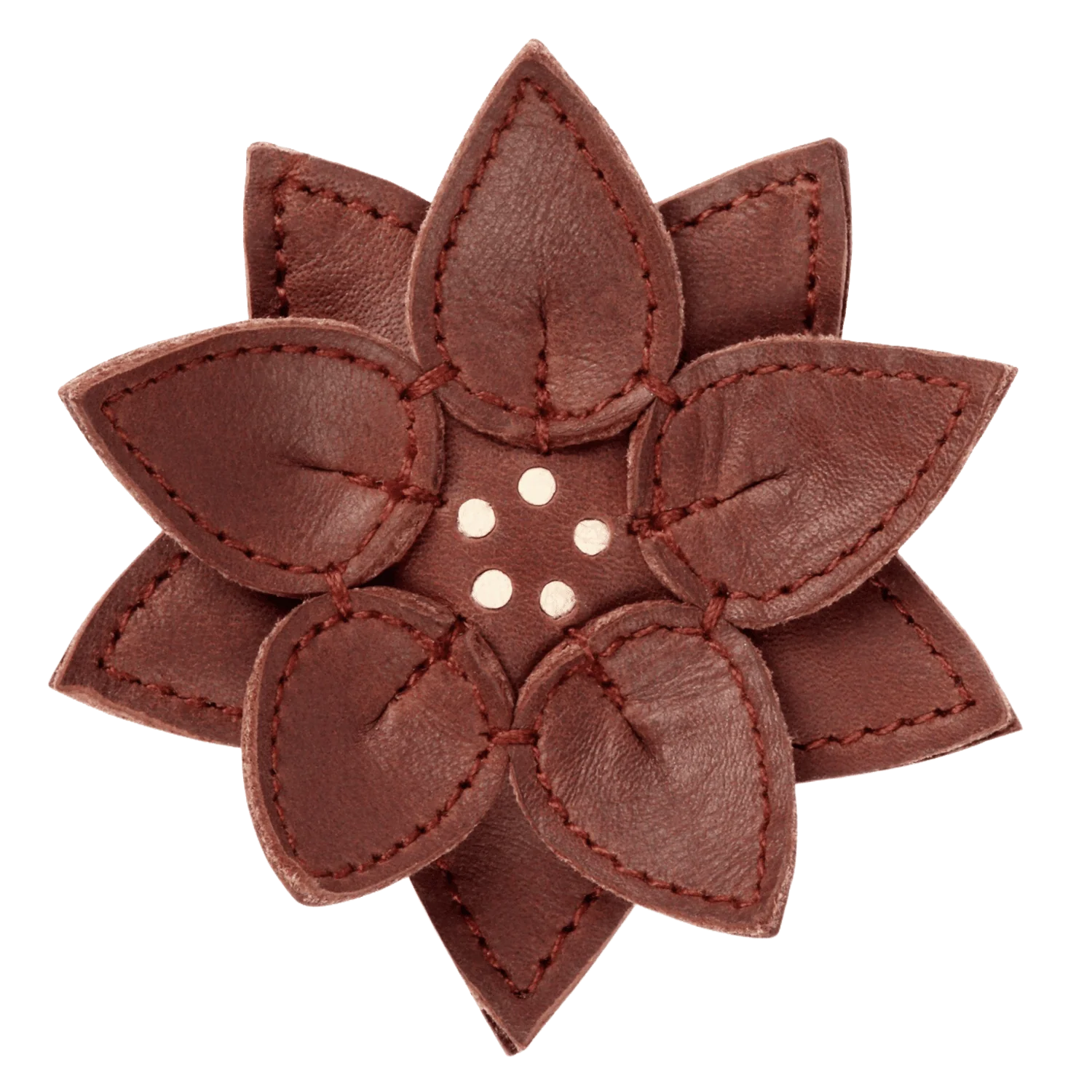 Wonda Hairclip | Winter Flower | Burgundy Classic Leather