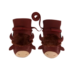 Kapi Exclusive Mittens | Buffalo | Burgundy Classic Leather