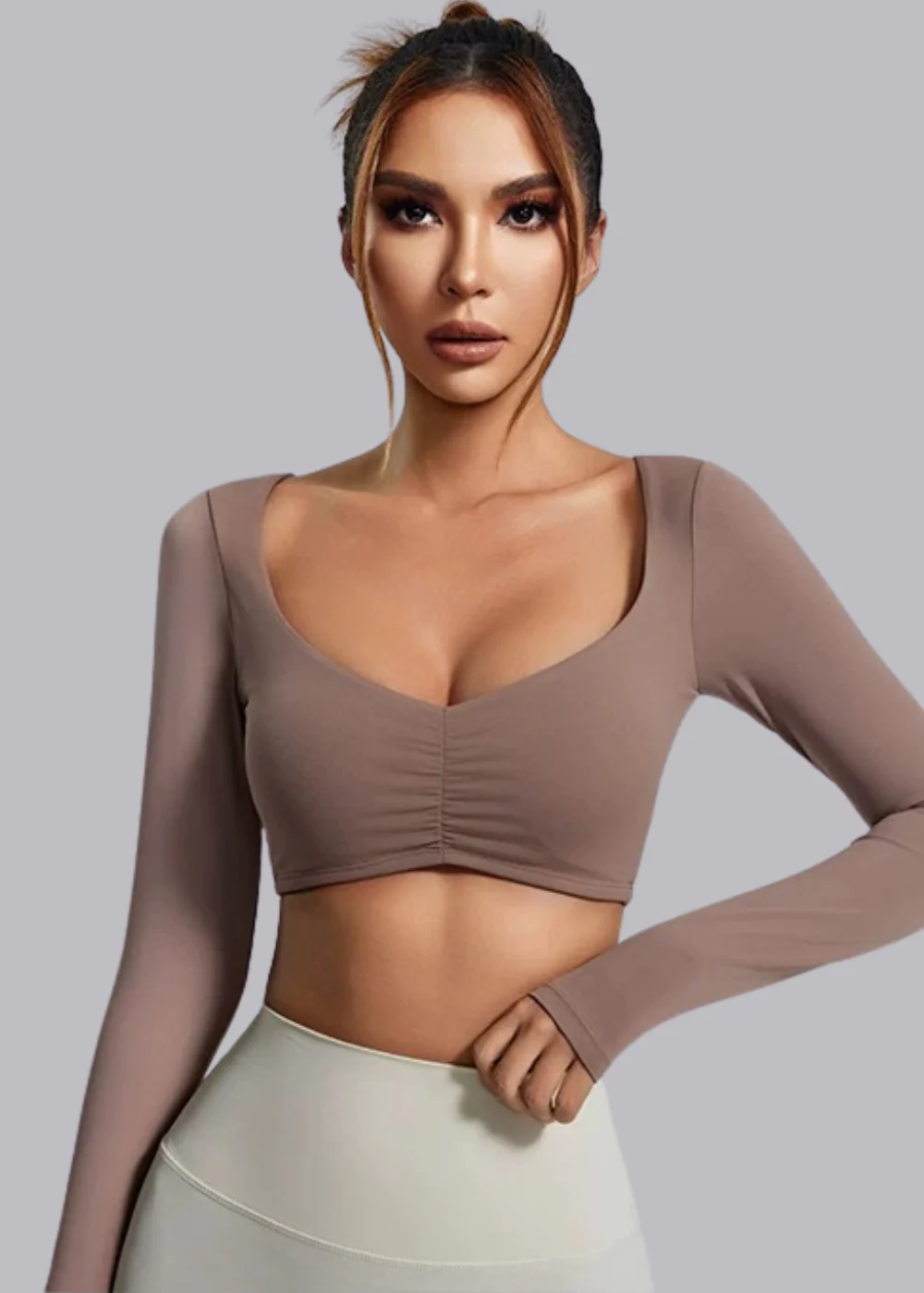 Tee-shirt Manche Longue - Brassière intégrée - Elena – Image 3