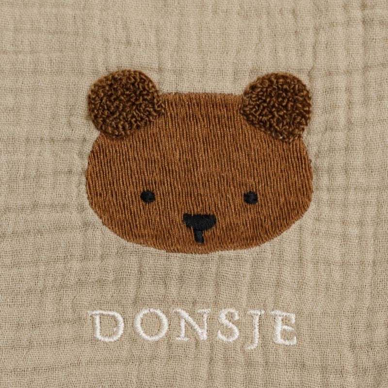 Ploekie Muslin Blanket XL | Bear | Taupe – Image 5