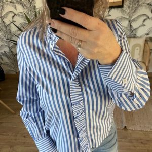 Chemise à rayures bleues