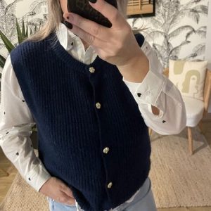 Gilet sans manches marine*