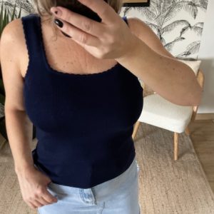Top en maille encolure carrée
