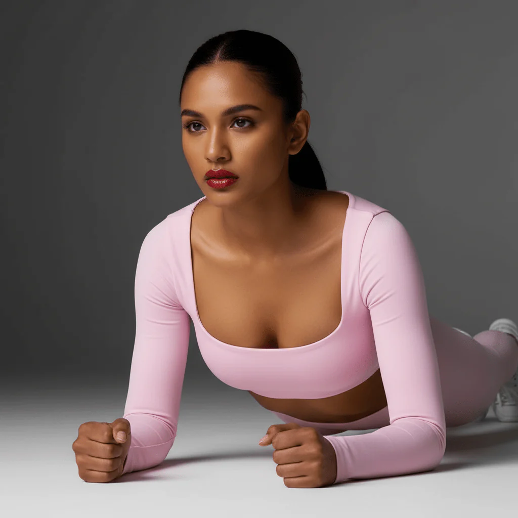 Crop Top Manche Longue Femme : Confort et Style au Quotidien – Image 7
