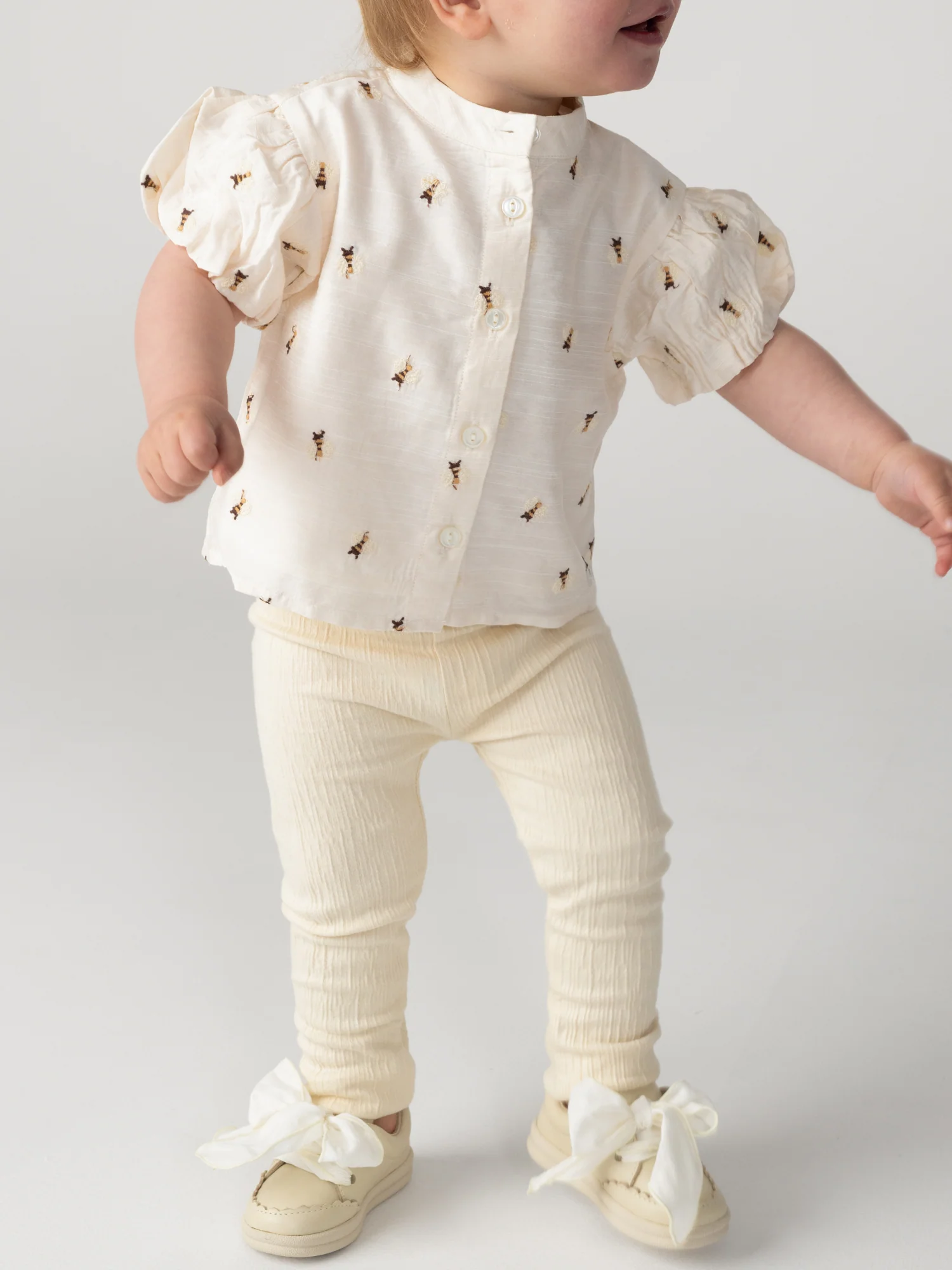 Ezrah Blouse | Bees | Warm White – Image 2