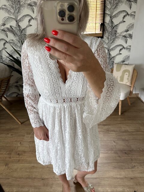 Robe dentelle blanche – Image 3