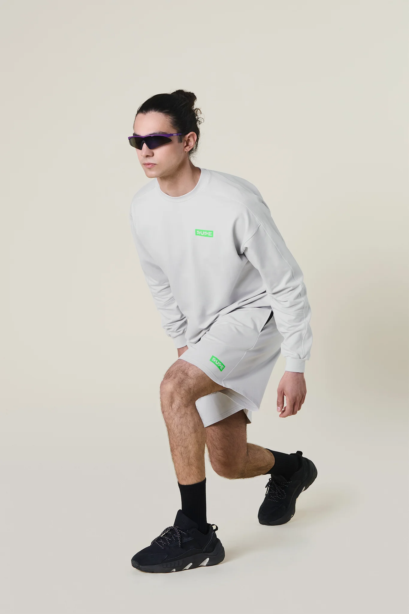 Sweat-shirt léger gris clair pour hommes | Rupe – Image 3