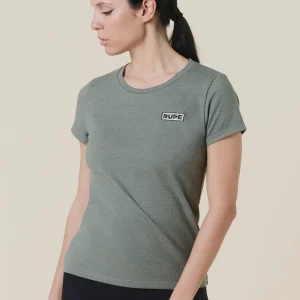T-shirt Pierre Ponce Vert Olive - Femme