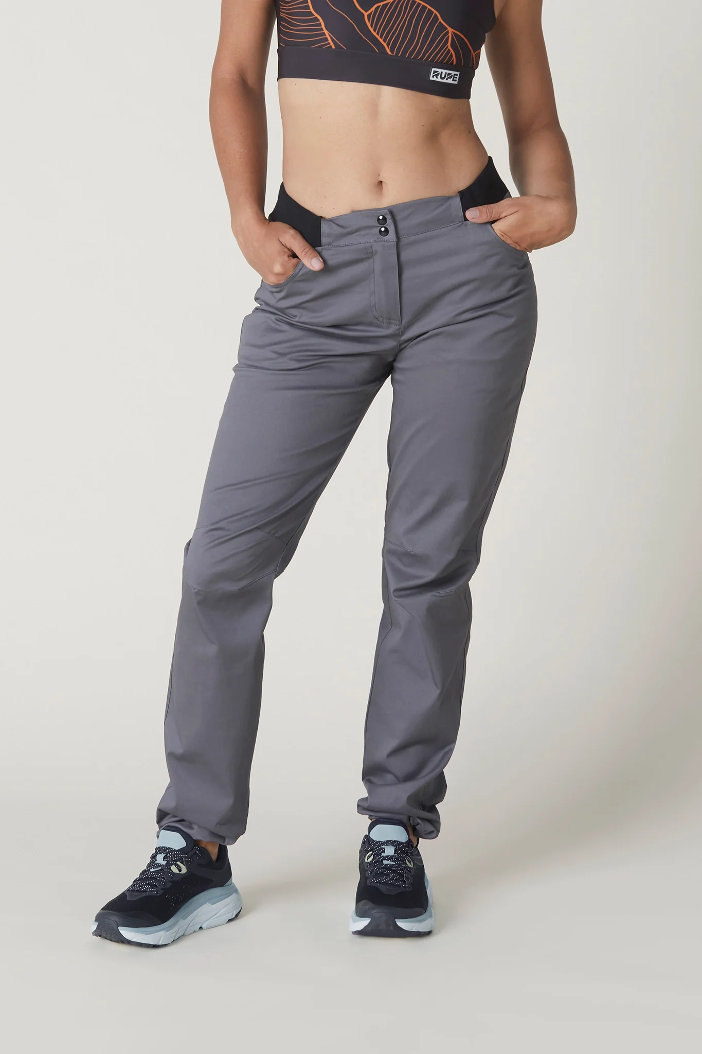 Pantalon d'escalade ANDE - gris femme fait main