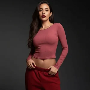 TShirt Manche Longue Sport Femme Dos Nu Crop | Respirant
