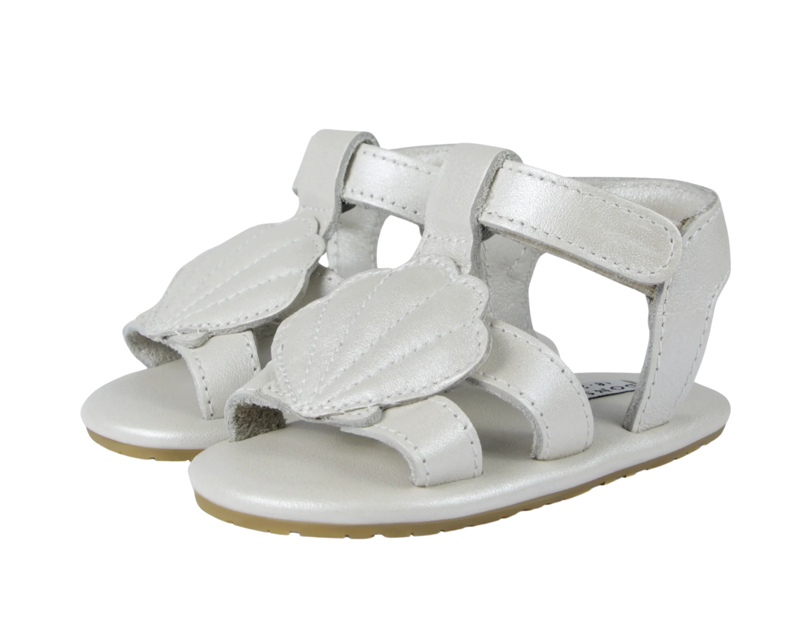 Ushy | Scallop | Off White Metallic Leather – Image 3