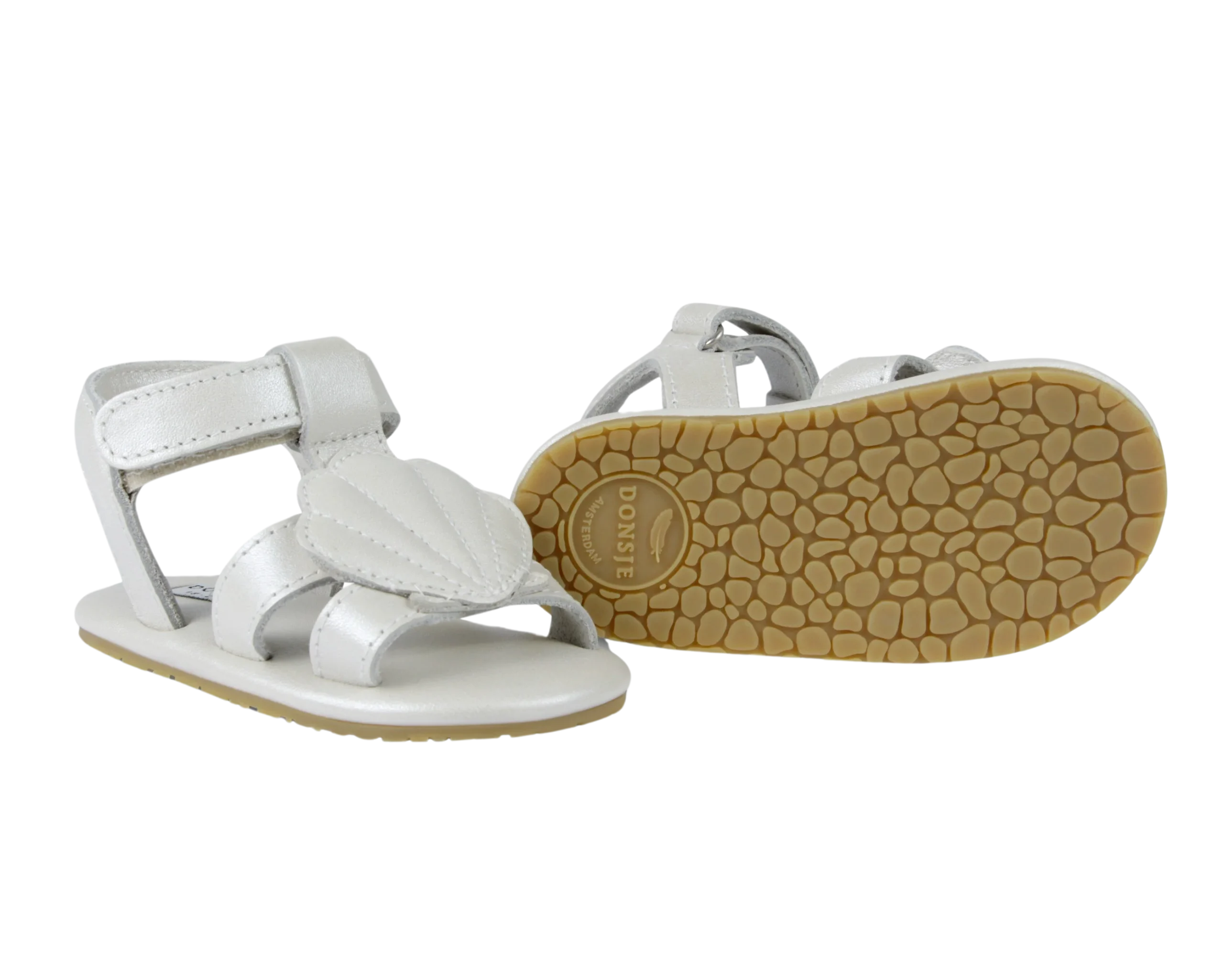 Ushy | Scallop | Off White Metallic Leather – Image 6