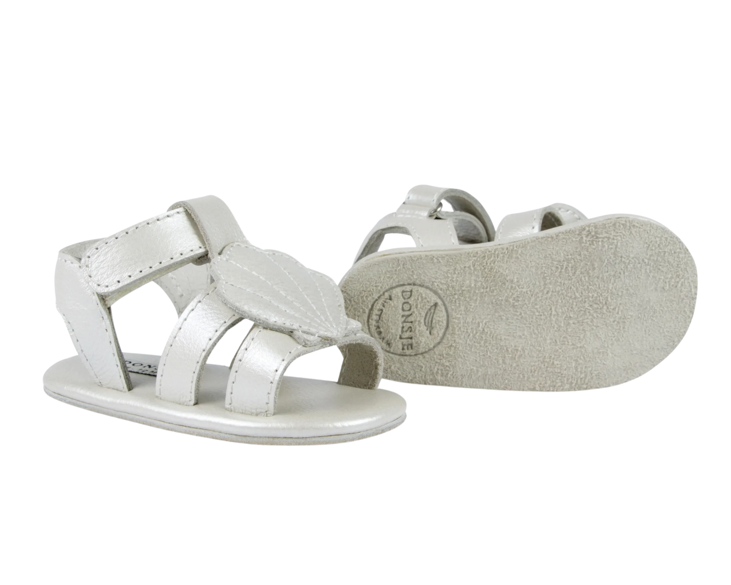 Ushy | Scallop | Off White Metallic Leather – Image 5