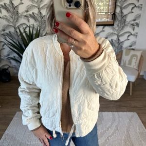 Veste matelassée écrue