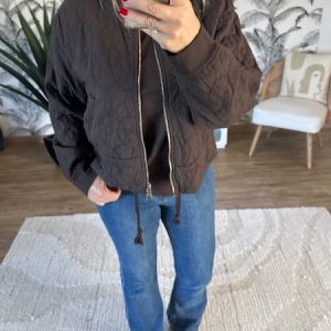 Veste matelassée marron