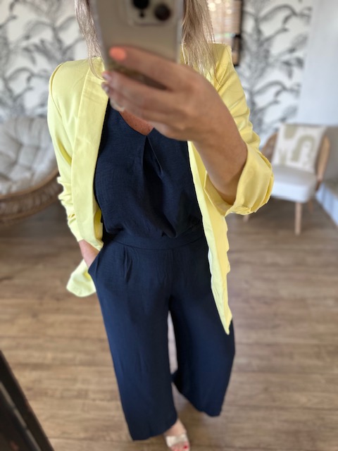 Combinaison fluide marine élégante femme – Image 2