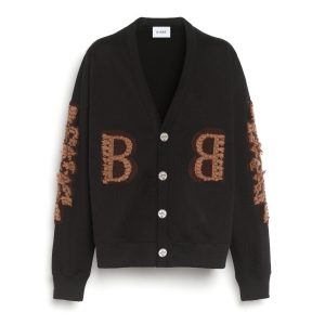 Cardigan en coton avec logo B en cachemire