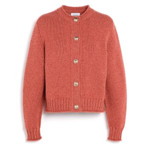 Cardigan épais en cachemire à boutons dorés