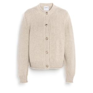 Cardigan épais en cachemire à boutons dorés