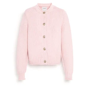 Cardigan épais en cachemire à boutons dorés