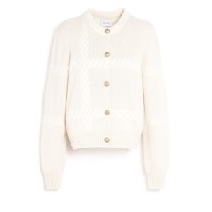 Cardigan en cachemire à motif tartan