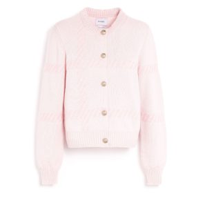 Cardigan en cachemire à motif tartan