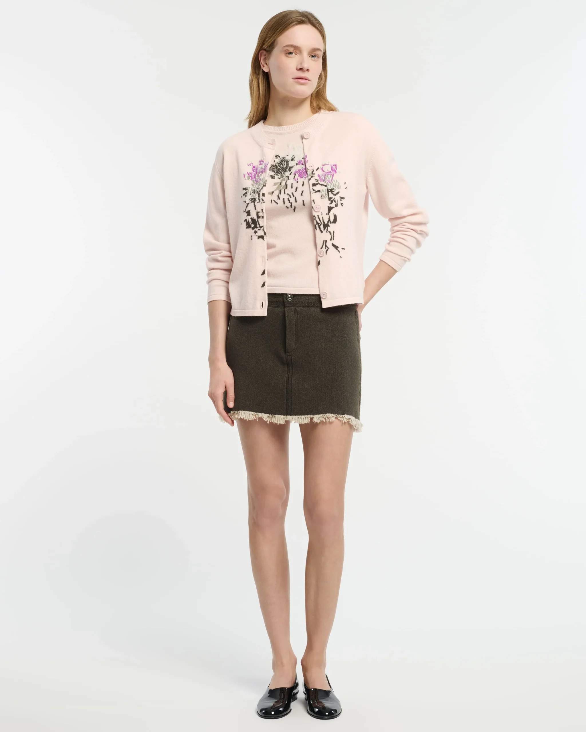 Cardigan en cachemire à motif fleuri – Image 3