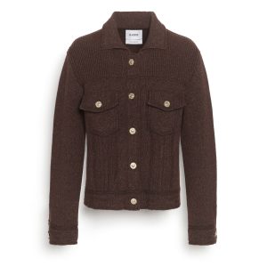 Veste Denim ajustée en cachemire et coton