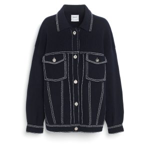 Veste Denim oversize en cachemire et coton