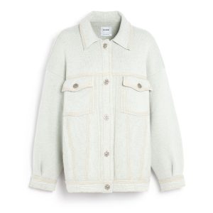Veste Denim oversize en cachemire et coton