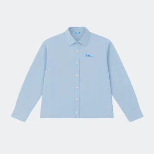 Chemise boxy bleu