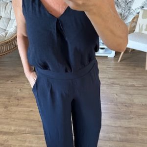 Combinaison fluide marine élégante femme