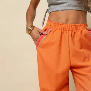 Pantalon fluide Orange femme