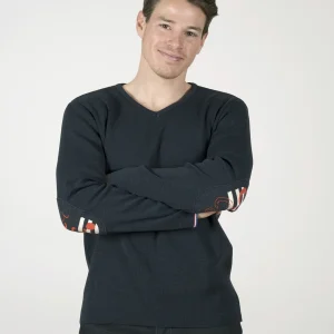 Pull Col V Homme CoCo RiCo marine dark navy
