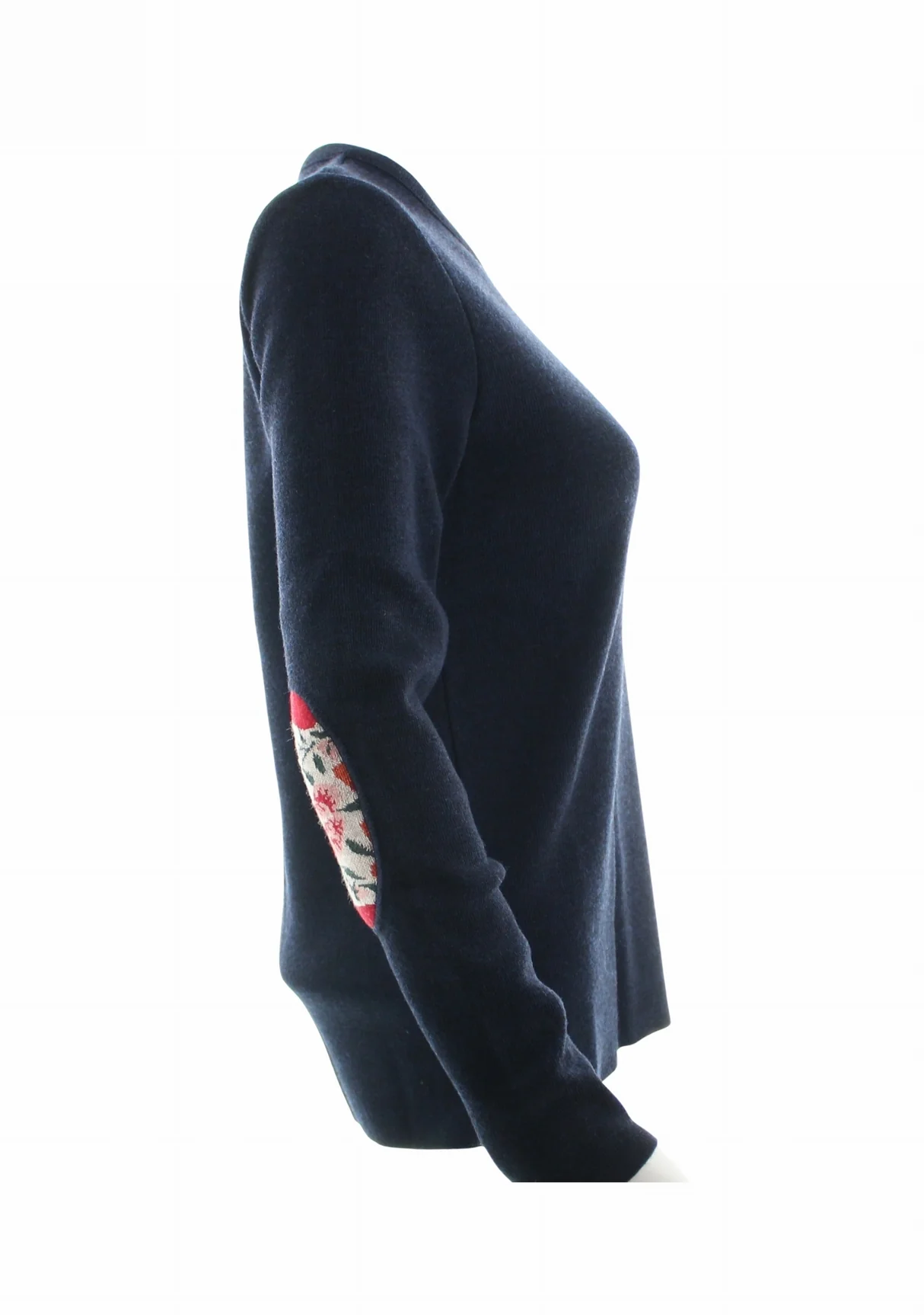 Pull marin femme en laine mérinos - Marine - Pivoines – Image 6