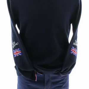 Pull marin Homme God Save Berthe col V