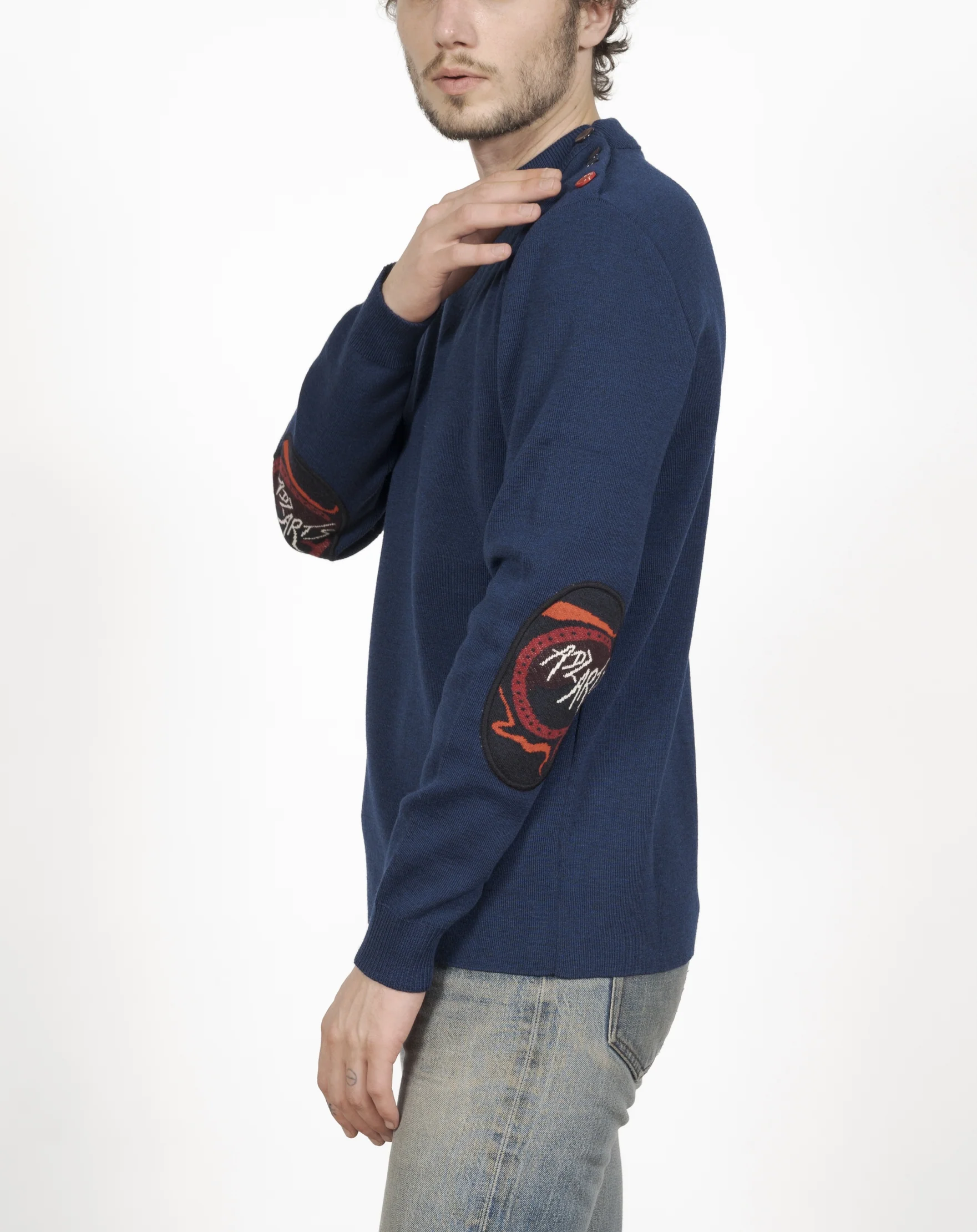 Pull marin homme mérinos bleu royal Gadz'Art – Image 3