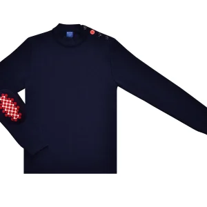 Pull marin Homme Pois rouges