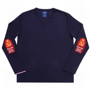 Pull marin Homme Soviet col V