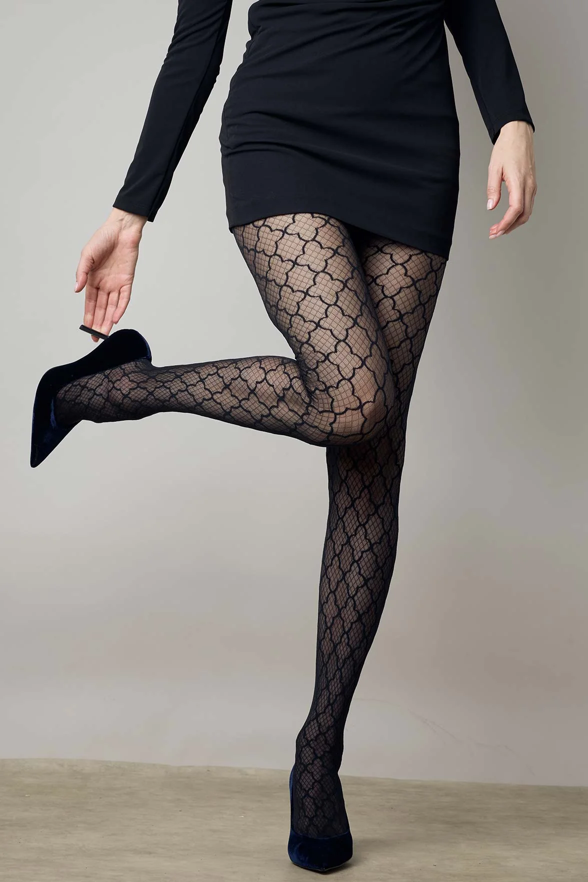 Collant Motif Arabesque 40D Création - Noir – Image 4