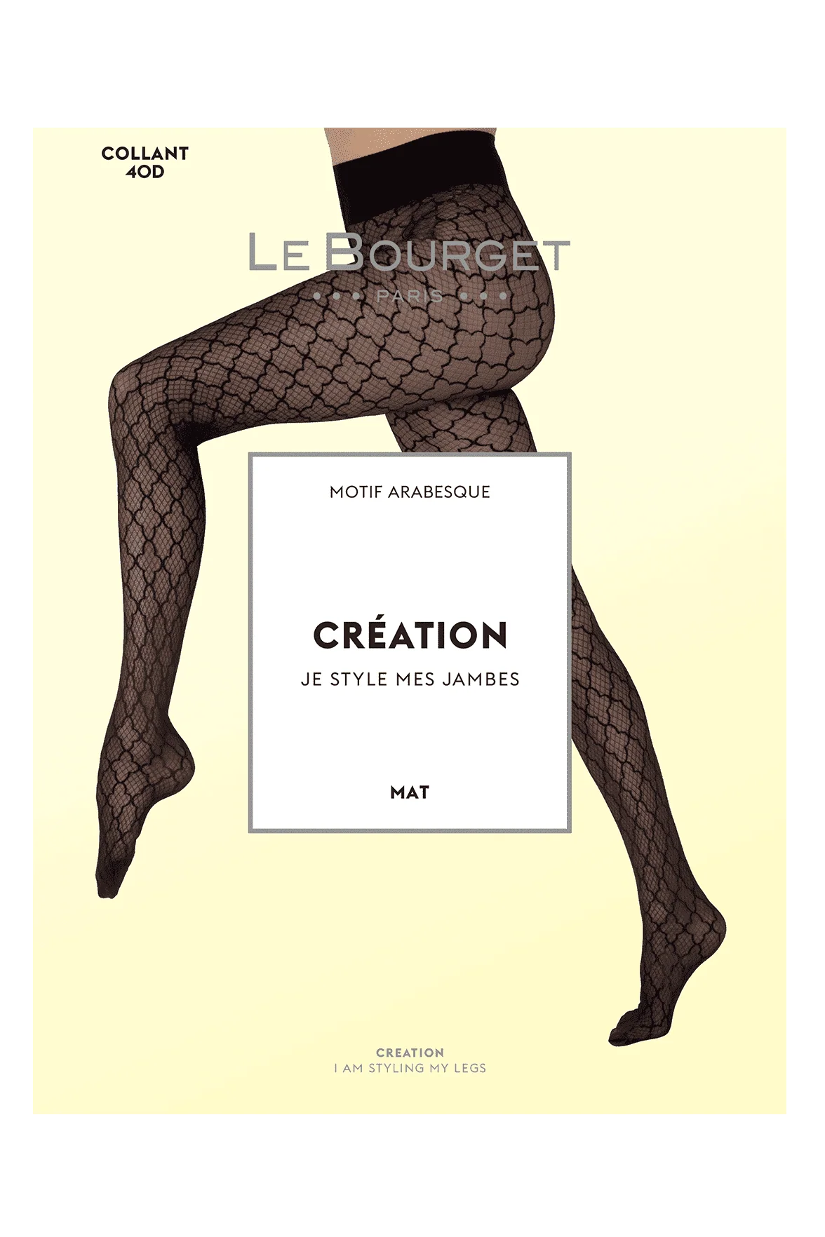 Collant Motif Arabesque 40D Création - Noir – Image 5